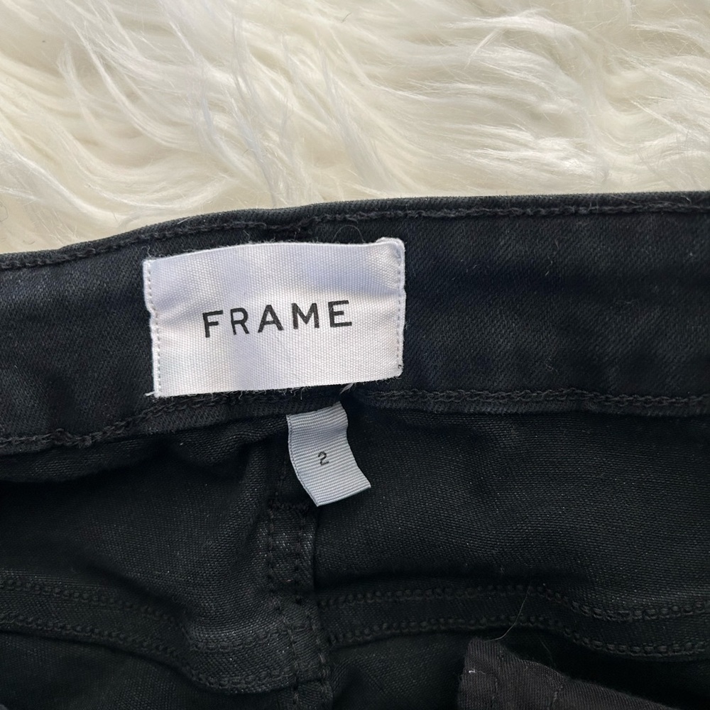 Frame One Flare High Rise Black Jeans - Picture 5 of 9